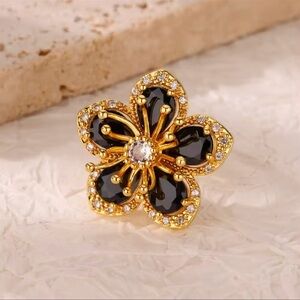 Blossom Floral Gold Adjustable Ring